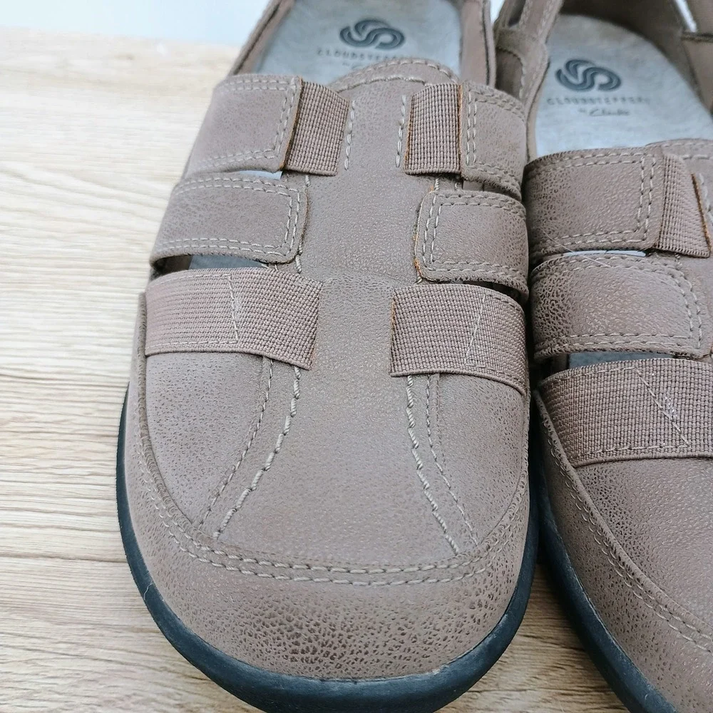 Clarks Cloudsteppers Sillian Paz Womens 8 M Bronze Metallic Comfort Loafer Shoes
